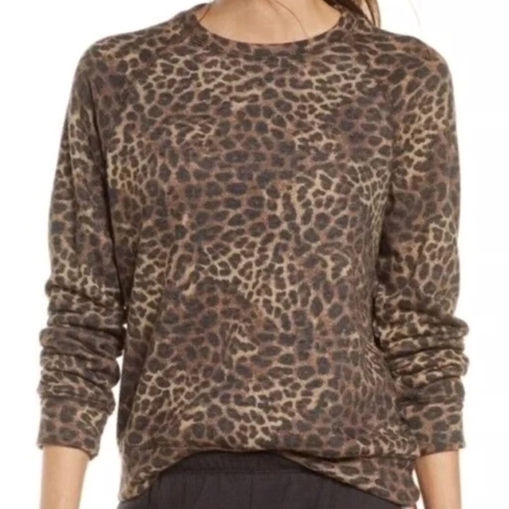 SPIRITUAL GANGSTER Old School Leopard Printed Sweatshirt